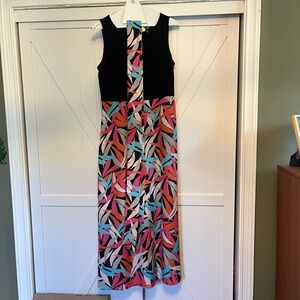 Nine West Colorful Sleeveless Maxi Dress. Size 12.